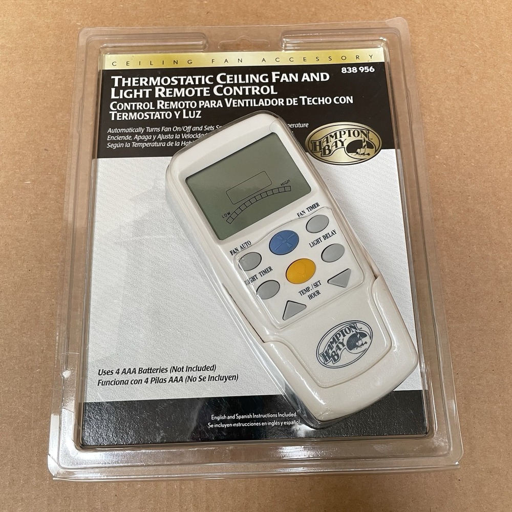 HAMPTON BAY 838-956 Thermostatic Ceiling Fan and Light Remote Control New in Box